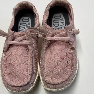 Hey Dude Light Pink Moccasins
